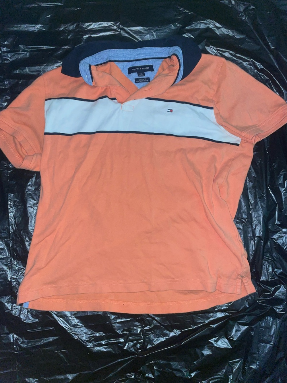 Tommy Hilfiger polo shirt size small orange